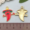 Jewelry Accessories Pendant Keychain Zinc Alloy Cartoon Pepper Cactus Shape Dripping Oil Design