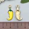 Jewelry Accessories Pendant Keychain Zinc Alloy Cartoon Pepper Cactus Shape Dripping Oil Design