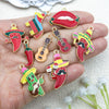 Jewelry Accessories Pendant Keychain Zinc Alloy Cartoon Pepper Cactus Shape Dripping Oil Design