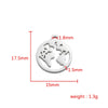 Jewelry Accessories Pendant Stainless Steel Geometric World Map Round Hollow Mirror Finish Polishing