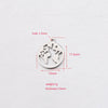 Jewelry Accessories Pendant Stainless Steel Geometric World Map Round Hollow Mirror Finish Polishing