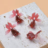 Jewelry Accessories Plastic Resin Dripping Oil Koi Carp Goldfish Pendant Stud Earrings Diy Handmade