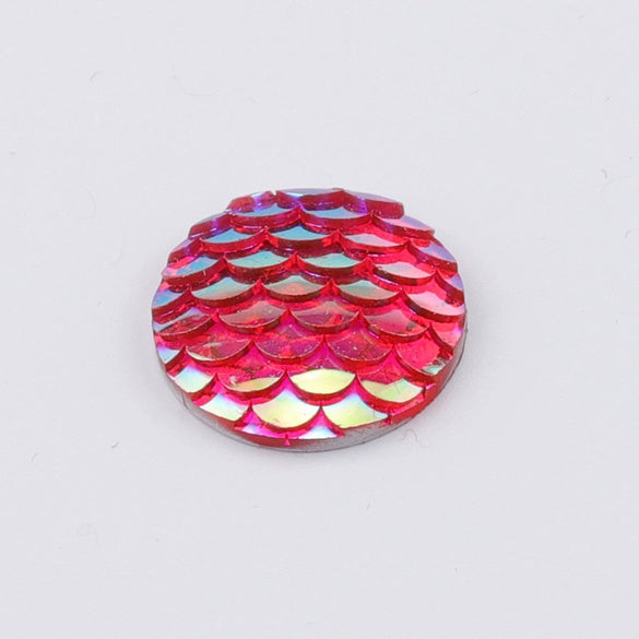 Jewelry Accessories Plastic Resin Geometric Fish Scale Flat Drill