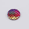 Jewelry Accessories Plastic Resin Geometric Fish Scale Round Drill Plated Ab Colored
