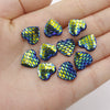 Jewelry Accessories Plastic Resin Heart Fish Scale Electroplated
