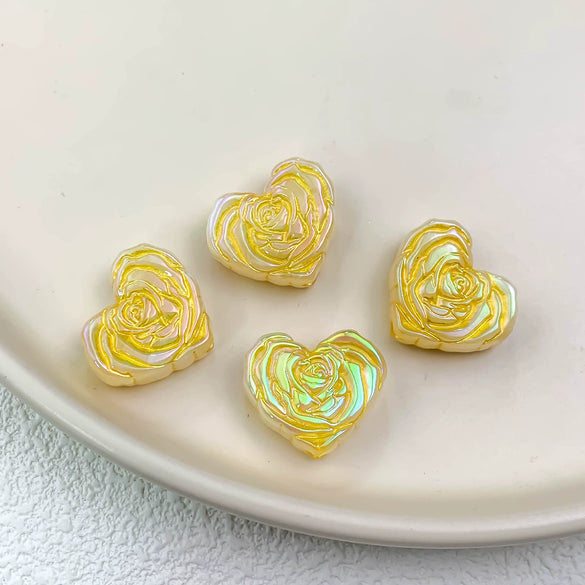Jewelry Accessories Plastic Resin Love Rose Pattern Beaded Handmade
