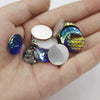 Jewelry Accessories Plastic Resin Round Fish Scale Patch