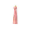 Jewelry Accessories Pu Leather Tassel Keychain Solid Color Electroplating