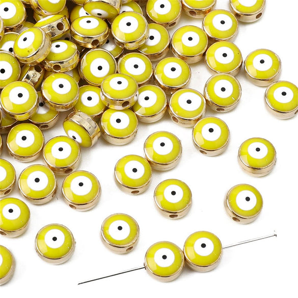 Jewelry Accessories Resin Beads Devil's Eye Pattern Handmade Pearlescent Treatment Bracelet Key Pendant