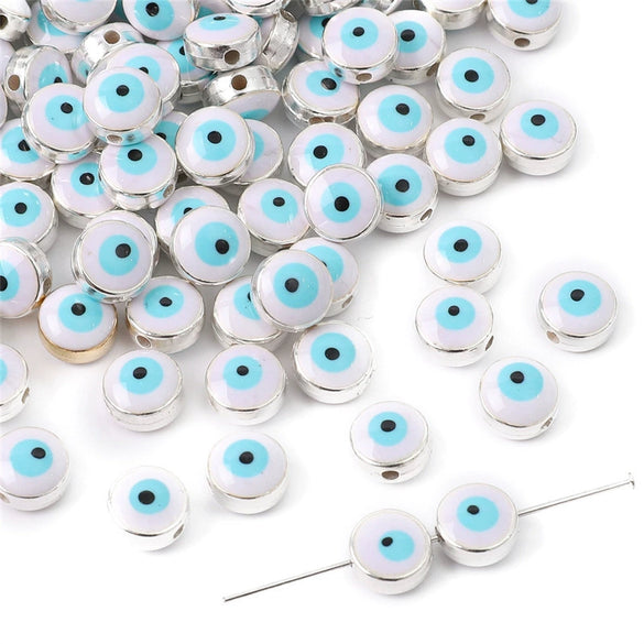 Jewelry Accessories Resin Beads Devil's Eye Pattern Handmade Pearlescent Treatment Bracelet Key Pendant