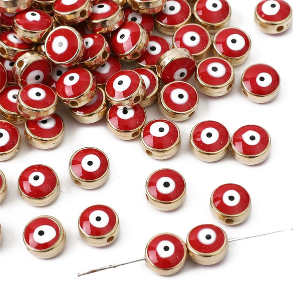 Jewelry Accessories Resin Beads Devil's Eye Pattern Handmade Pearlescent Treatment Bracelet Key Pendant