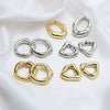 Jewelry Accessories Retro Simple Wind Design Wave Pattern Hollow Geometric Electroplated Handmade