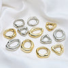 Jewelry Accessories Retro Simple Wind Design Wave Pattern Hollow Geometric Electroplated Handmade