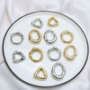 Jewelry Accessories Retro Simple Wind Design Wave Pattern Hollow Geometric Electroplated Handmade