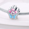 Jewelry Accessories Silver Plated Luminous Butterfly Dripping Oil Design