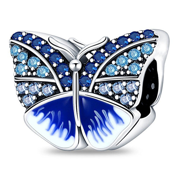 Jewelry Accessories Silver Plated Luminous Butterfly Dripping Oil Design