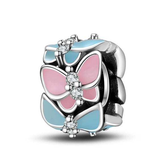 Jewelry Accessories Silver Plated Luminous Butterfly Dripping Oil Design