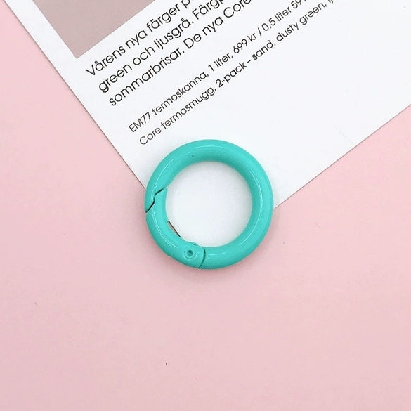 Jewelry Accessories Spring Ring Alloy Candy Color Painted Hardware Keychain