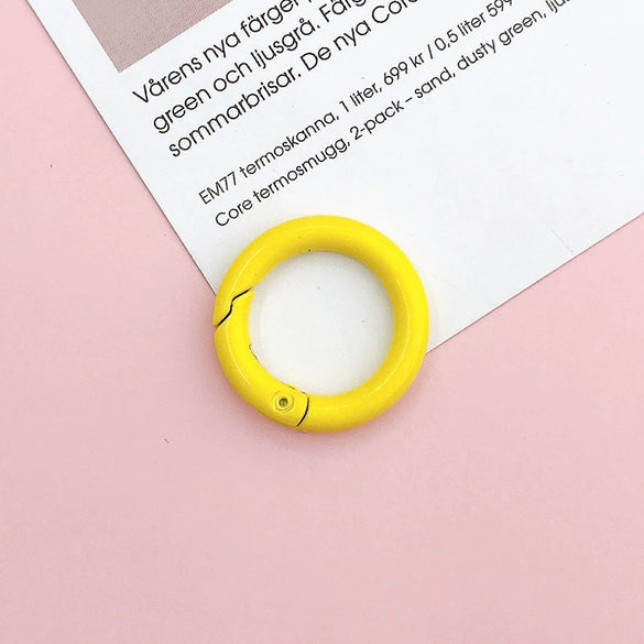 Jewelry Accessories Spring Ring Alloy Candy Color Painted Hardware Keychain