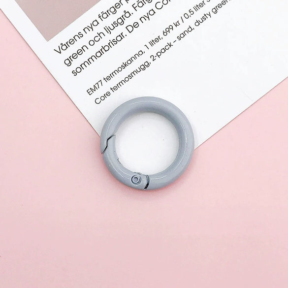 Jewelry Accessories Spring Ring Alloy Candy Color Painted Hardware Keychain