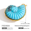 Jewelry Accessories Stainless Steel Acrylic Shell Ceramic Rainbow Pendant Electroplating