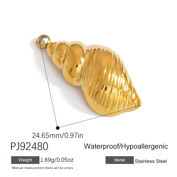 Jewelry Accessories Stainless Steel Acrylic Shell Ceramic Rainbow Pendant Electroplating