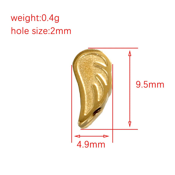 Jewelry Accessories Stainless Steel Angel Wings Pendant With Wave Pattern And Electroplating Treatment