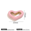 Jewelry Accessories Stainless Steel Big Heart Pendant With Oil Dripping And Vacuum Colorpreserving Process