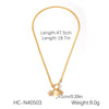 Jewelry Accessories Stainless Steel Blade Chain Pendant Necklace With Electroplating Geometric Shape Titanium Steel And Pearl