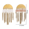 Jewelry Accessories Stainless Steel Bohemian Crystal Metal Tassel Electroplated Diy Earrings