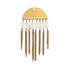 Jewelry Accessories Stainless Steel Bohemian Crystal Metal Tassel Electroplated Diy Earrings