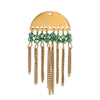 Jewelry Accessories Stainless Steel Bohemian Crystal Metal Tassel Electroplated Diy Earrings