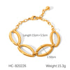 Jewelry Accessories Stainless Steel Bracelet With Heart Flower Leaf Star Geometric Patterns Electroplated