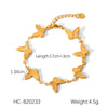 Jewelry Accessories Stainless Steel Bracelet With Heart Flower Leaf Star Geometric Patterns Electroplated