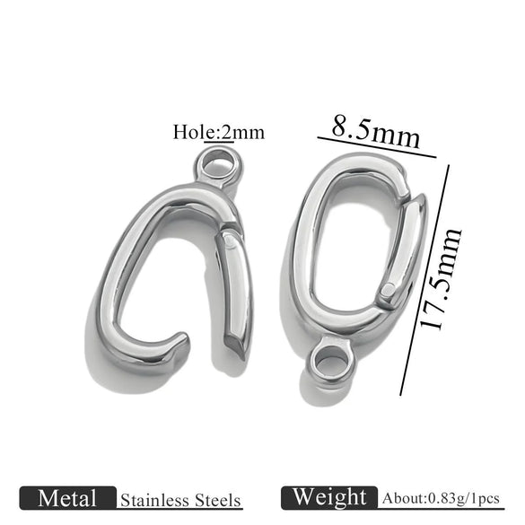 Jewelry Accessories Stainless Steel Button Handmade Electroplated For Necklace And Bracelet