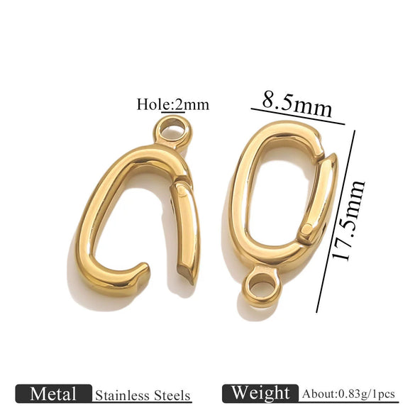 Jewelry Accessories Stainless Steel Button Handmade Electroplated For Necklace And Bracelet
