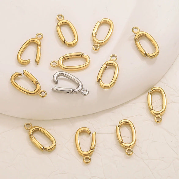 Jewelry Accessories Stainless Steel Button Handmade Electroplated For Necklace And Bracelet