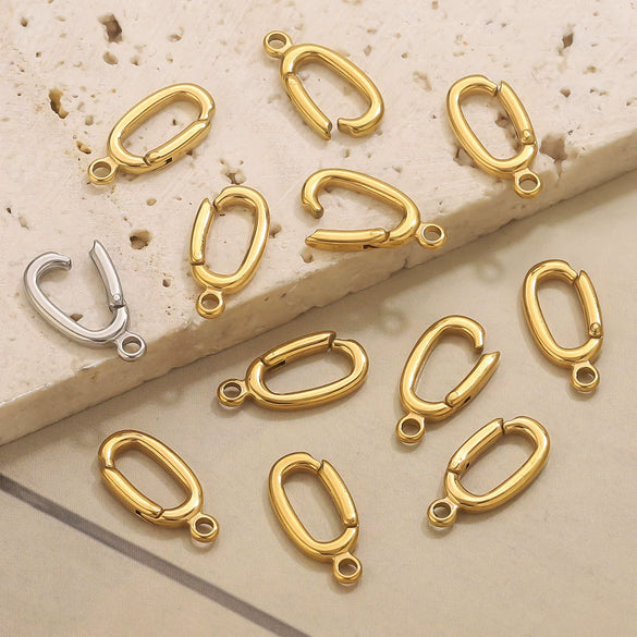 Jewelry Accessories Stainless Steel Button Handmade Electroplated For Necklace And Bracelet