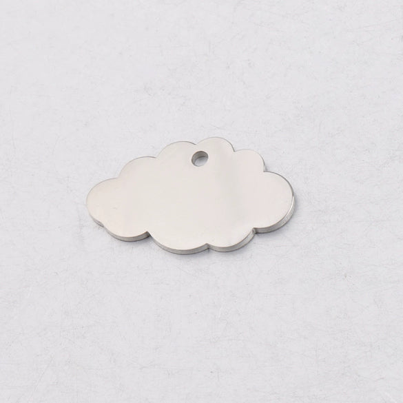 Jewelry Accessories Stainless Steel Cloud Pendant Mirror Polished Glossy Minimalist