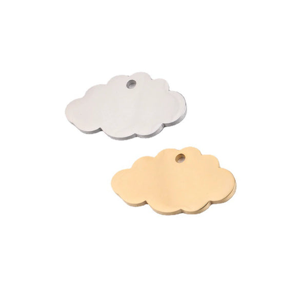 Jewelry Accessories Stainless Steel Cloud Pendant Mirror Polished Glossy Minimalist