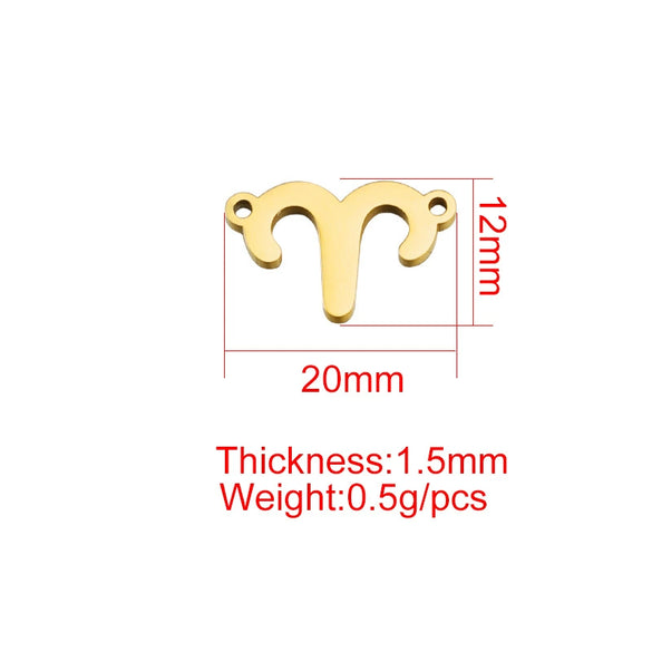 Jewelry Accessories Stainless Steel Constellation Pendant Electroplated Connector