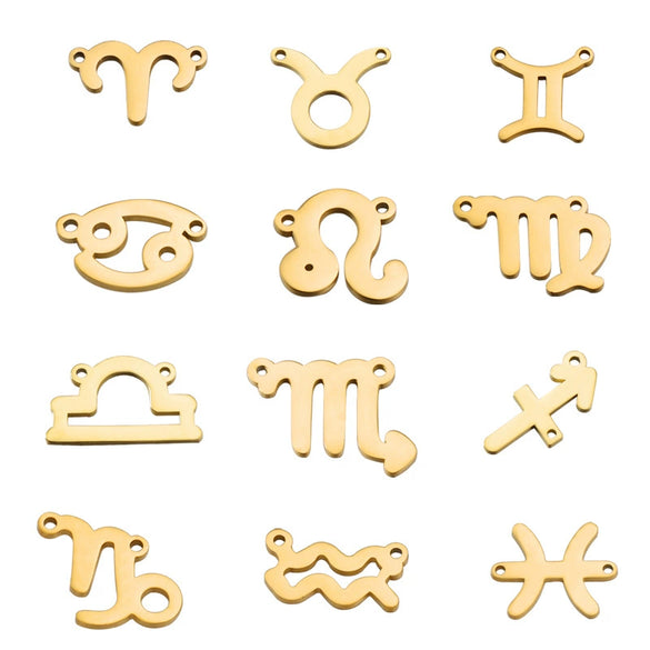 Jewelry Accessories Stainless Steel Constellation Pendant Electroplated Connector