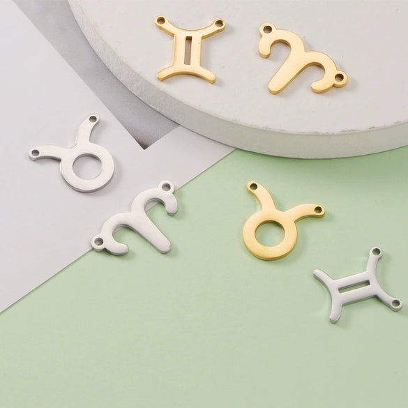 Jewelry Accessories Stainless Steel Constellation Pendant Electroplated Connector