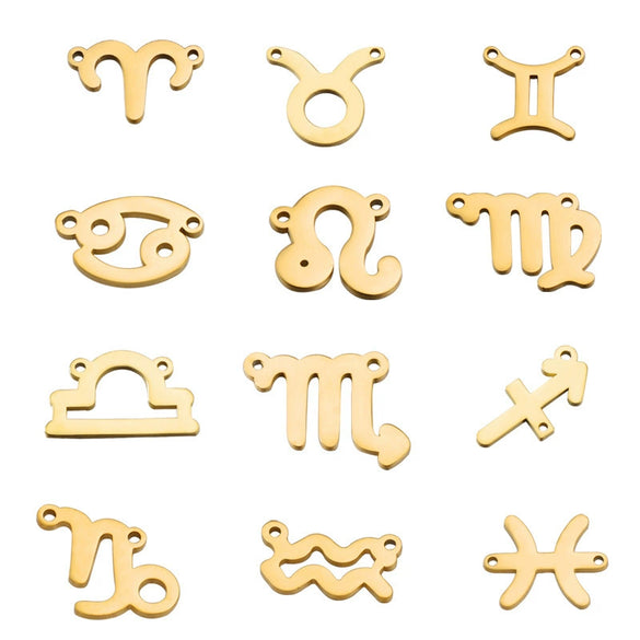 Jewelry Accessories Stainless Steel Constellation Pendant Electroplated Connector