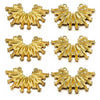 Jewelry Accessories Stainless Steel Crown Pattern Handmade Electroplated Double Hole Launch Tassel Pendant For Earrings And Necklace