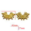Jewelry Accessories Stainless Steel Crown Pattern Handmade Electroplated Double Hole Launch Tassel Pendant For Earrings And Necklace