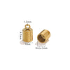 Jewelry Accessories Stainless Steel Cylinder Hanging Bucket Chain Buckle Leather Rope Connection Buckle Vacuum Plated Handmade