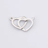 Jewelry Accessories Stainless Steel Double Peach Heart Love Shape Connector Fine Polishing