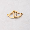 Jewelry Accessories Stainless Steel Double Peach Heart Love Shape Connector Fine Polishing