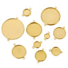 Jewelry Accessories Stainless Steel Double Ring Pendant Holder Electroplating Geometric Style